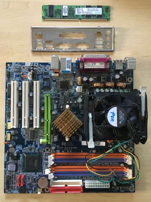 Gigabyte GA-8IG1000MK Rev 1.0 Motherboard Includes Intel Pentium 2.8Ghz Processor & 128MB PC3200 RAM