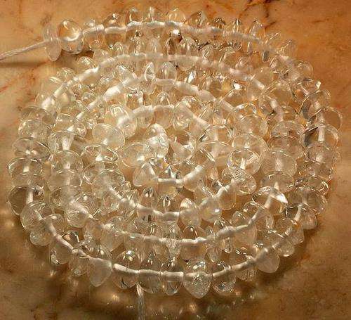MARYKAY - NATURAL EGYPTIAN WHITE TOPAZ GEMSTONE BEADS/CRAFTING/BEADING