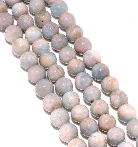MARYKAY - NATURAL BLUE AQUAMARINE GEMSTONE BEADS - CRAFTS/BEADING/JEWELLERY MAKING 7mm