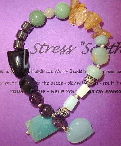 MARYKAY - SUPER STRESS SOOTHING BEADS - GENUINE GEMSTONE WORRY BEADS