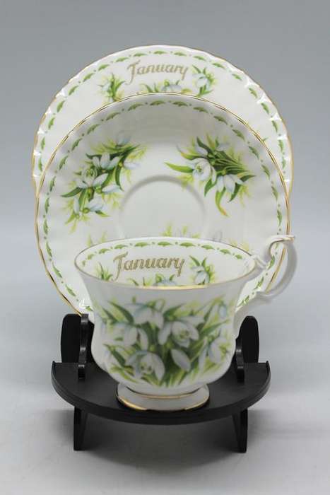 Royal Albert Snowdrop January Trio.