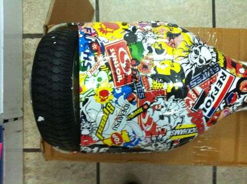 Exclusive sticker bomb design 6.5inch hoverboard Remote+Bluetooth+led lights