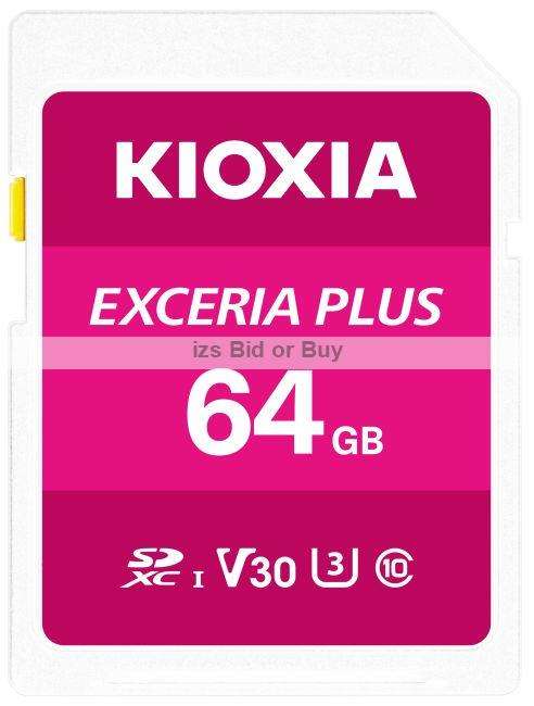 Kioxia Exceria Plus 64GB SDXC Memory Card UHS-I U3 Class 10 V30 4K
