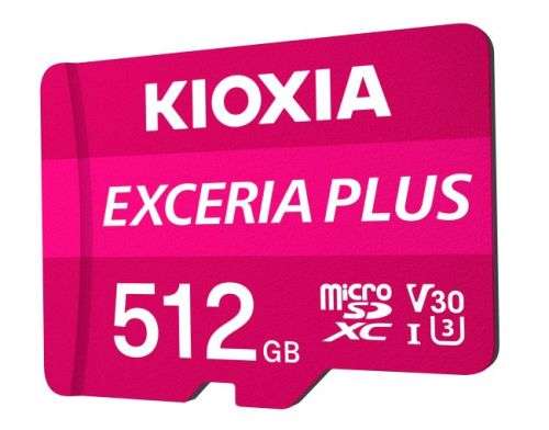 Kioxia Exceria Plus 512GB microSDXC Memory Card UHS-I U3 Class 10 V30 4K