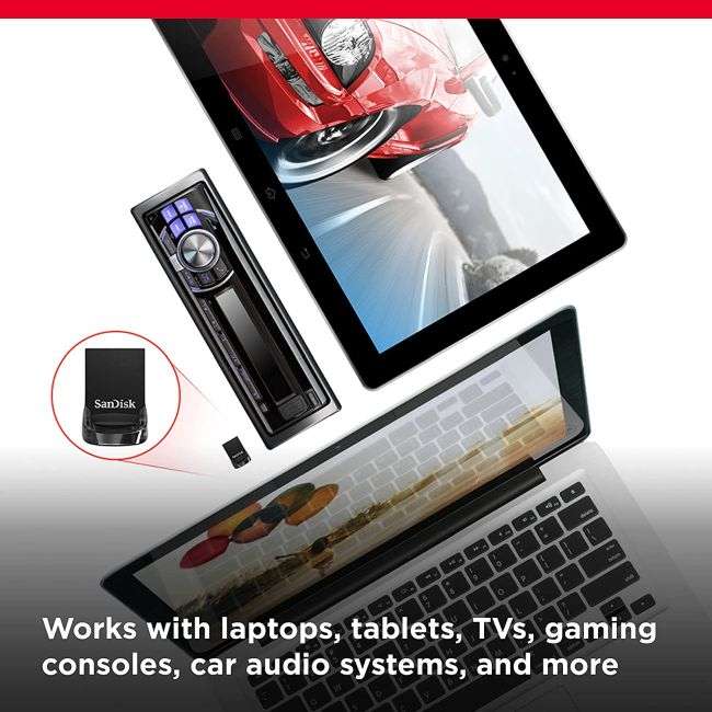 SanDisk Ultra Fit 32GB Memory Stick - Low-Profile Design
