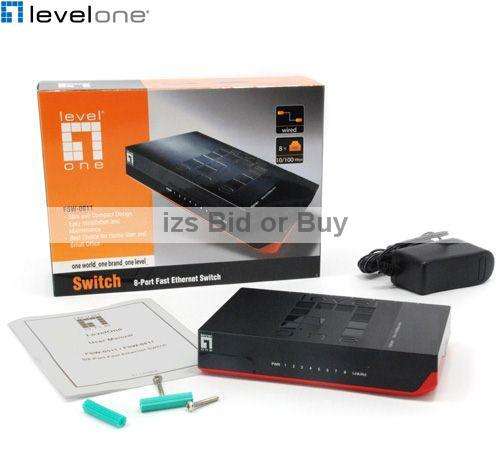 LevelOne 8 Port Fast Ethernet Switch ***WOW*** TODAY ONLY