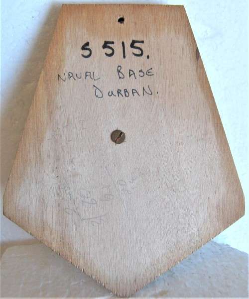 OLD S.A. NAVY `NAVAL BASE DURBAN`  PLAQUE MADE OF METAL IN VERY GOOD CONDITION