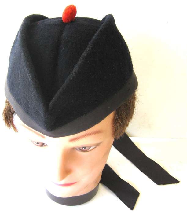 GLENGARRY SIDE CAP WITHOUT BADGE SIZE 57 CM IN VERY GOOD USED CONDITION