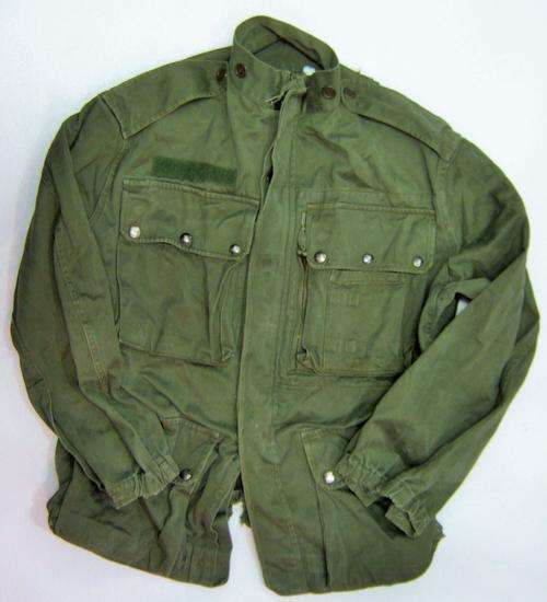 1967 RAT DAMAGED FRENCH MILITARY JACKET FROM SOLDIER SERVED IN RHODESIA, 32 BATT & EXEC OUTCOMES