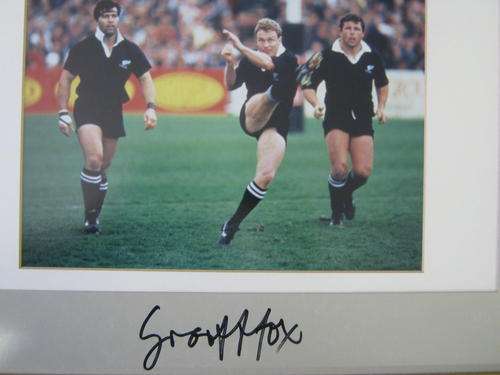 SIGNED PHOTO OF GRANT FOX - FRAMED AND UNDER GLASS - Very good condition
