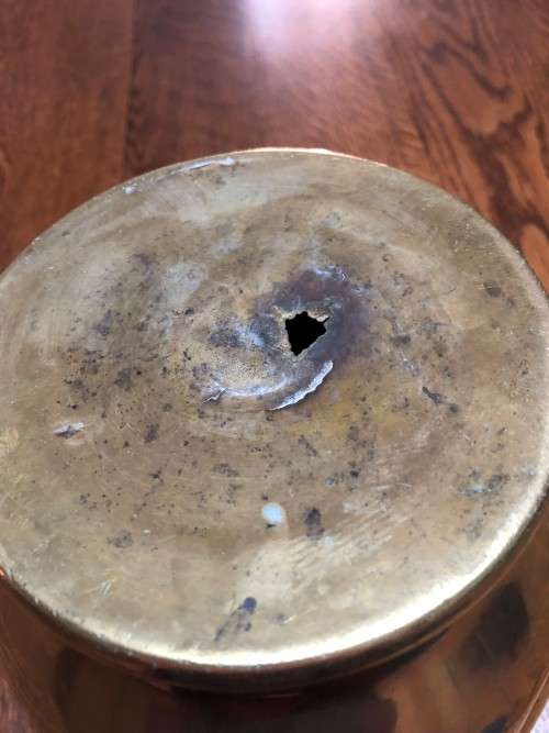 Solid brass planter