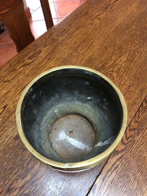 Solid brass planter