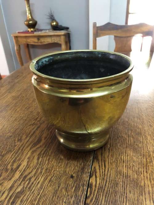 Solid brass planter