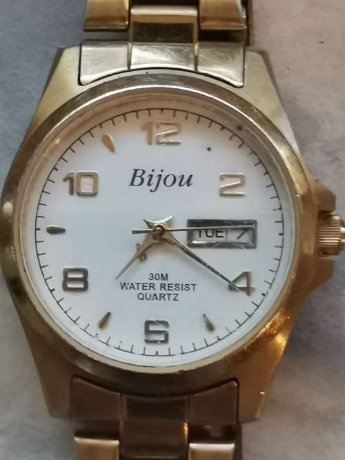 GOLD PLATED COMBO BIJOU AND TEMPO LADIES WATCHES - WORKING 100%