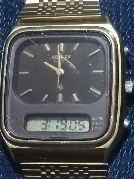 MENS CITIZEN CHRONOGRAPH ANALOG/DIGITAL WATCH IN EXCELLENT WORKING CONDITION