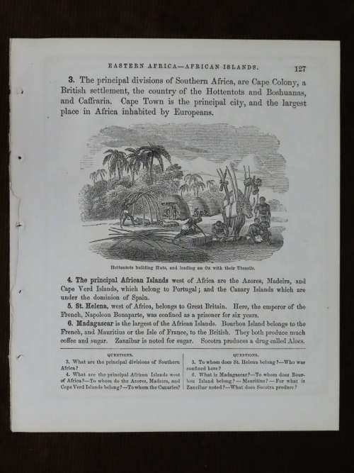 1855 Map of Africa, Excellent Condition, Original Antique Map