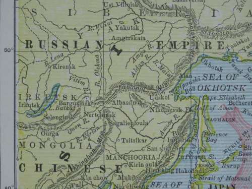 1888 Chart of The World, Excellent condition, Original Cram Map