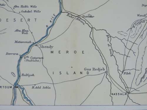Circa 1890 Map of the Nile Provinces, Excellent condition, Original MacKenzie Map