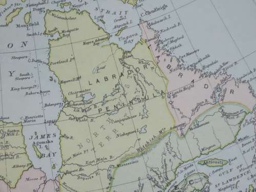 1892 Map of Canada, Excellent condition, Original Chambers Map