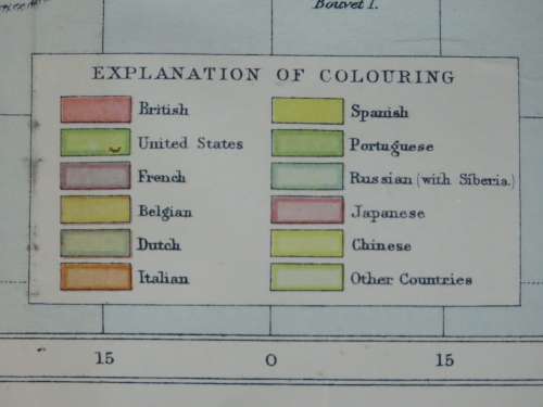 1922 Map of The World - Political - Excellent Condition, Original Bartholomew Map