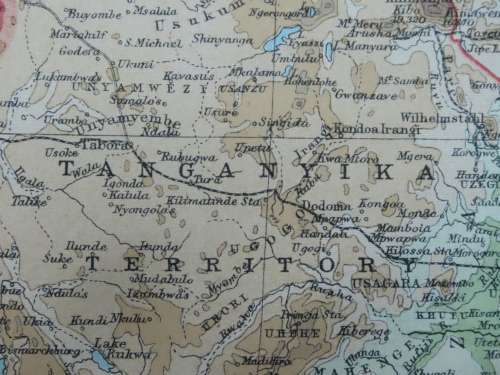 1922 Map of Central and Southern Africa - Excellent Condition, Original Bartholomew Map