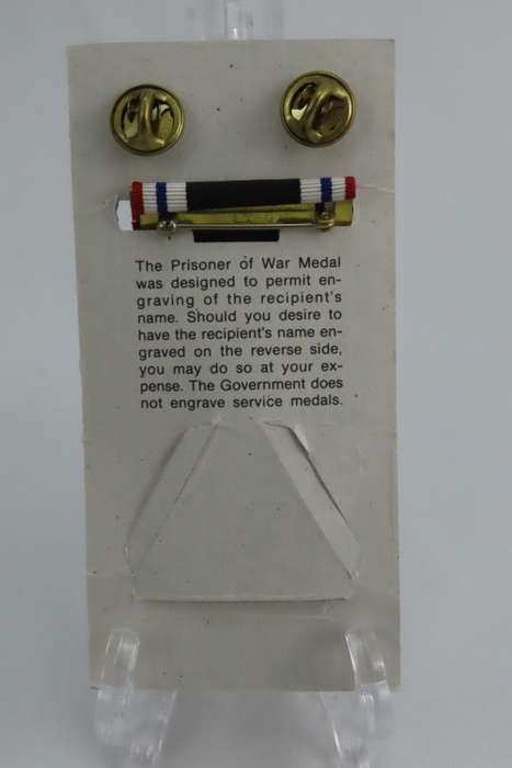 Prisoner of War Medal, in original box with Ribbon and Bar, USA POW Medal