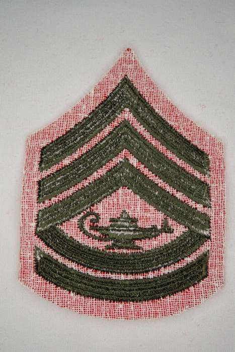 United States Marine Corps JROTC Cadet Gunnery Sergeant Rank Insignia Patch