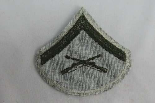 United States Marine Corps LANCE CORPORAL Rank Insignia Patch E3 Khaki