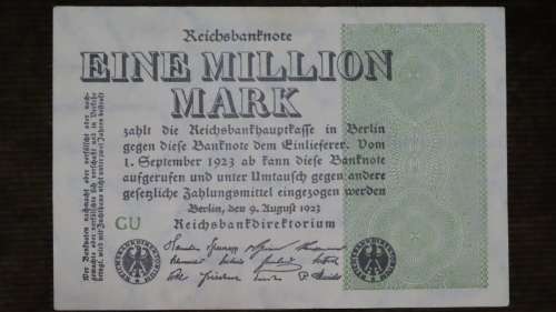 Germany - 1 Million Mark, 1923 , p102a , Stars Watermark