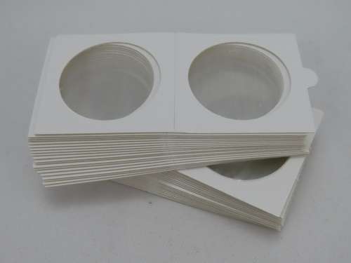39.5 mm Self Adhesive Coin Holders, 20 x Hartberger Coin Flips, No PVC