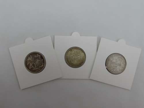 25 mm Self Adhesive Coin Holders, 20 x Hartberger Coin Flips, No PVC