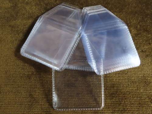 Clear Plastic Coin Envelope, per bundle of 10 , pocket , wallet, sleeve