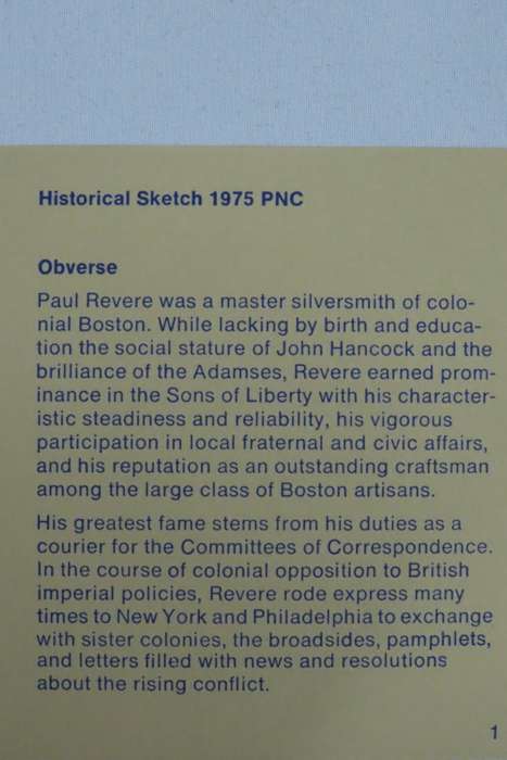 American Revolution Bicentennial First Day Cover 1975 with Paul Revere Medal