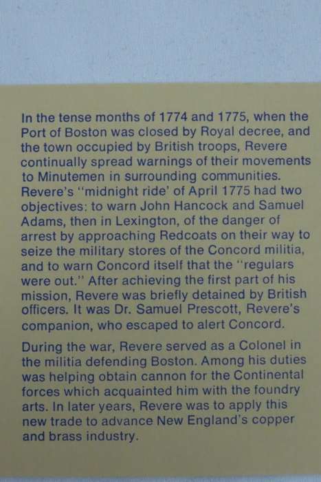 American Revolution Bicentennial First Day Cover 1975 with Paul Revere Medal