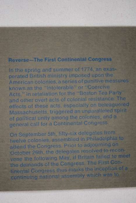 American Revolution Bicentennial First Day Cover 1974 with John Adams Medal