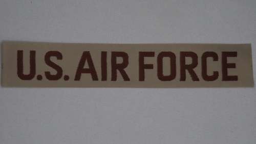 United States Air Force Patch Full Colour tape patch, desert brown ACU