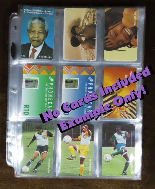 Phone Card Pages, fits Universal Album/Binder, No PVC, 9 Pocket
