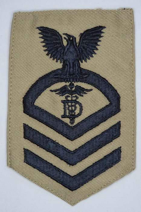 United States Navy Dental Corps Chief Petty Officer Rank Insignia Patch E7