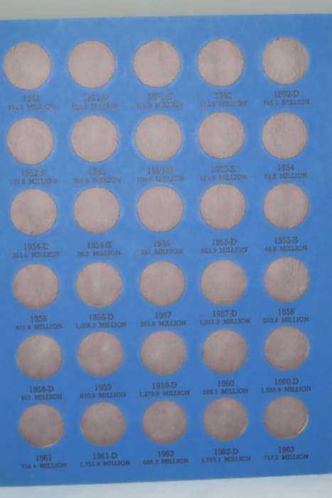 Collector`s Folder for Lincoln Cent Collection Starting 1941 to 1974