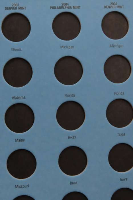 Collector`s Folder for Statehood Quarter Dollars Collection 2002 to 2005