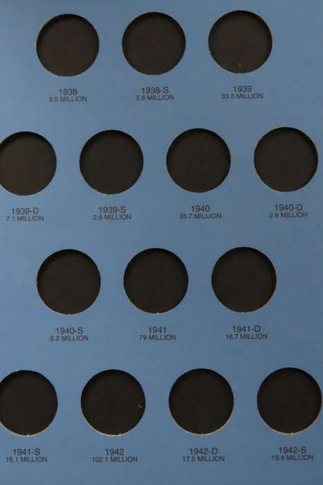 Collector`s Folder for Washington Quarter Dollars Collection 1932 to 1947