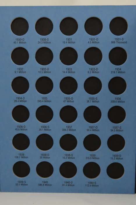 Collector`s Folder for Lincoln Wheat Penny Collection 1909 to 1940