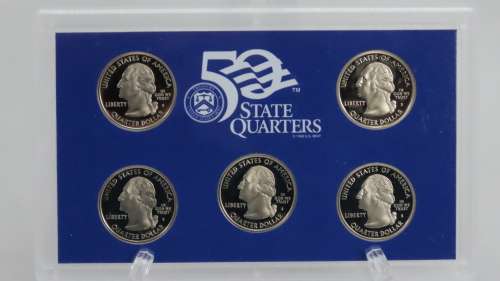 USA , 2005 Complete Statehood Quarters Proof set, 5 coin Set