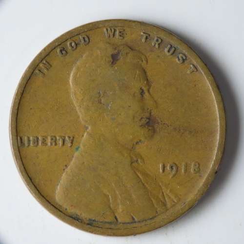 USA , 1918 Lincoln Cent, Wheat Penny , Philadelphia Mint