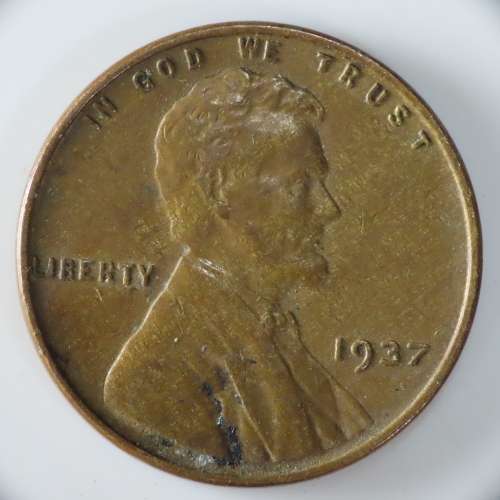 USA , 1937 Lincoln Cent, Wheat Penny , Philadelphia Mint