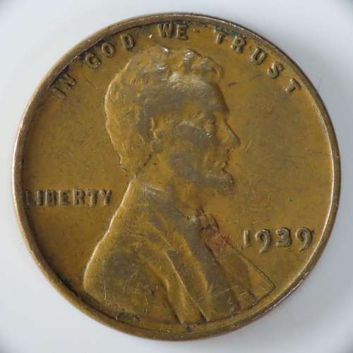 USA , 1939 Lincoln Cent, Wheat Penny , Philadelphia Mint