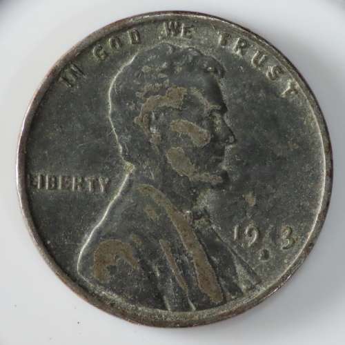 USA , 1943 S Steel Lincoln Cent, Wheat Penny , San Francisco Mint , WWII