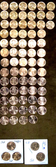 Complete Lincoln Memorial Cent PDS Set 1959 to 2022, 144 Coins including 1960 1982 and 2009Varieties