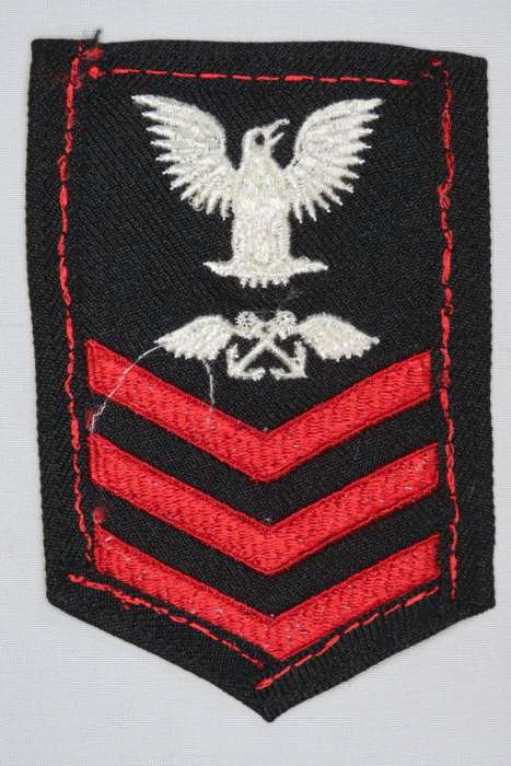 United States Navy Petty Officer 1st Class Rank Insignia Patch E6, PO1 Aviation Boatswain`s Mate