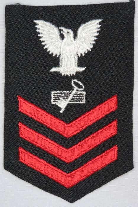 United States Navy Petty Officer 1st Class Rank Insignia Patch E6, Disbursing Clerk